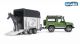 Bruder Landrover Defender met Paardentrailer 02592