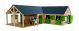 Kids Globe Pferdestall mit 3 Boxen und Abstellraum 1:24 braun 610211