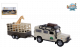 Kids Globe Traffic Die Cast 'Landrover Defender' (Pull back, Giraffe Anhänger) 29cm 521723