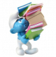 Plastoy Smurf met stapel boeken 13 cm