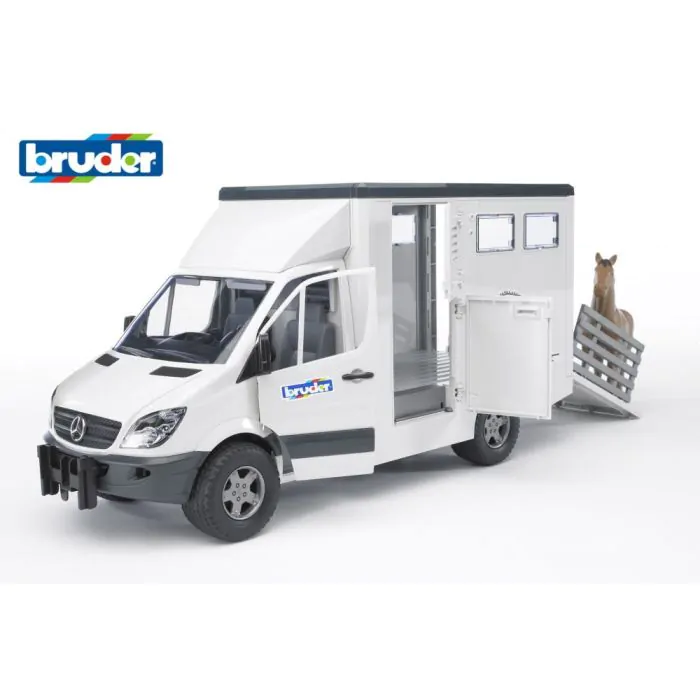 Bruder Mercedes Benz Sprinter Paardentransport met Paard 02533