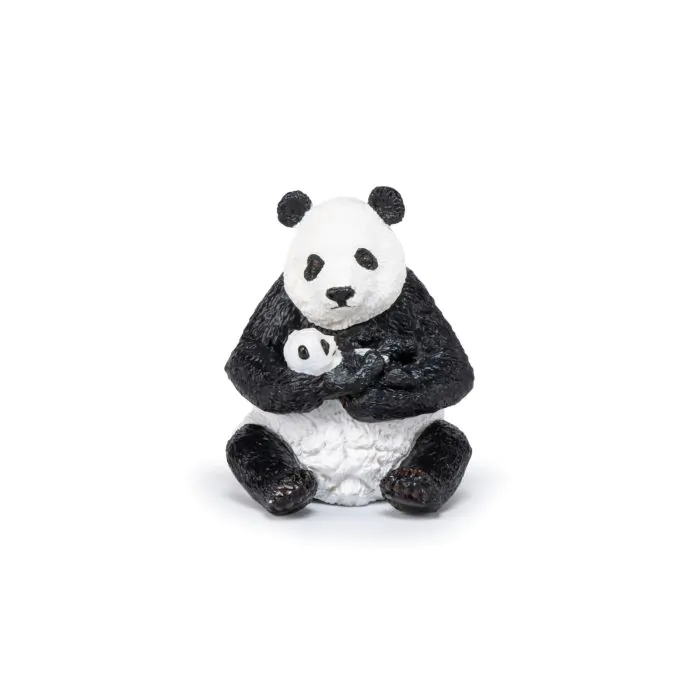 Papo Wild Life Sitzender Panda mit Jungem 50196