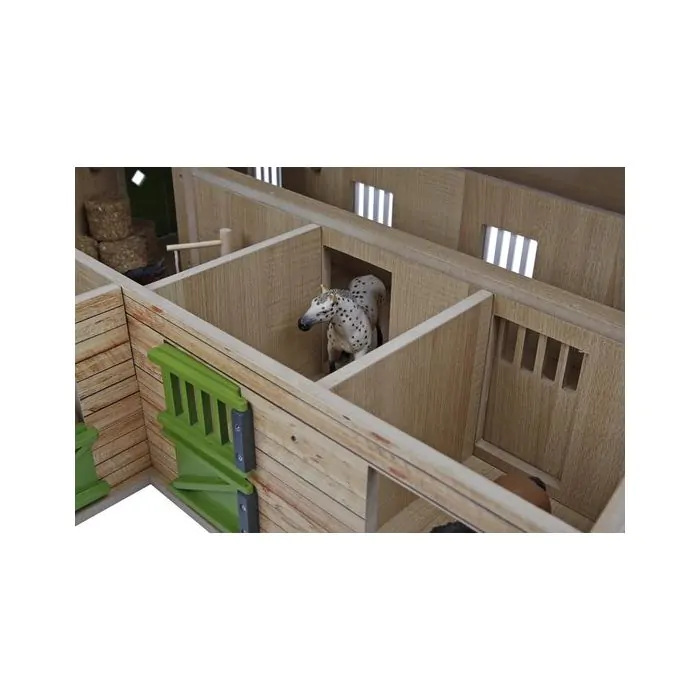 Kids Globe Farming Pferdestall mit 4 Boxen und Abstellraum 1:24 610211