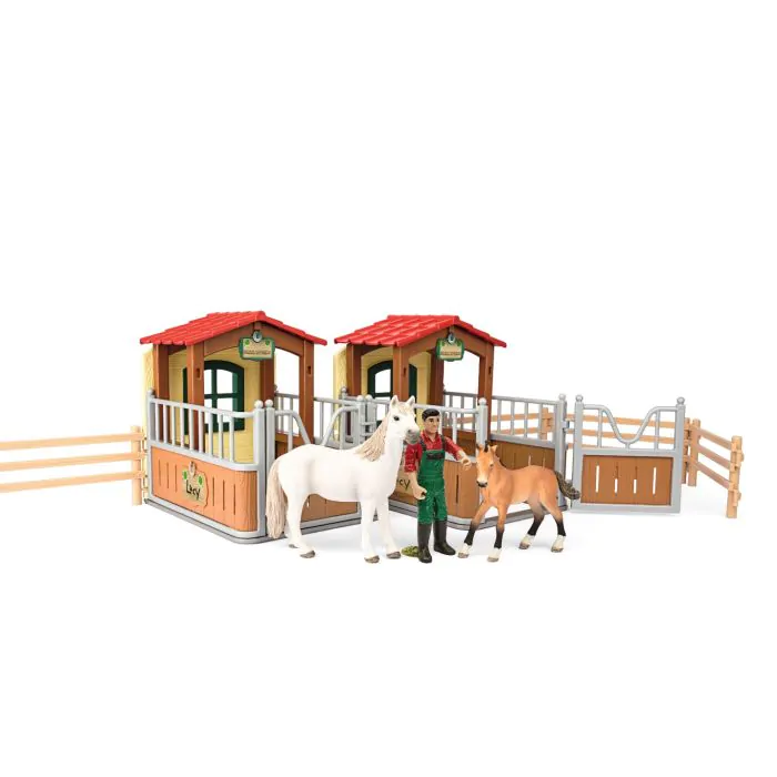 Schleich Farm World Besuch im offenen Stall 72116 