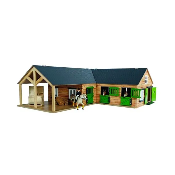Kids Globe Farming Pferdestall mit 4 Boxen und Abstellraum 1:24 610211
