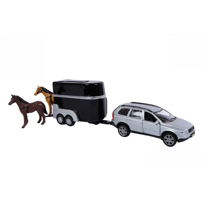 Kids Globe Traffic Volvo XC90 mit Pferdeanhänger 29cm 521631