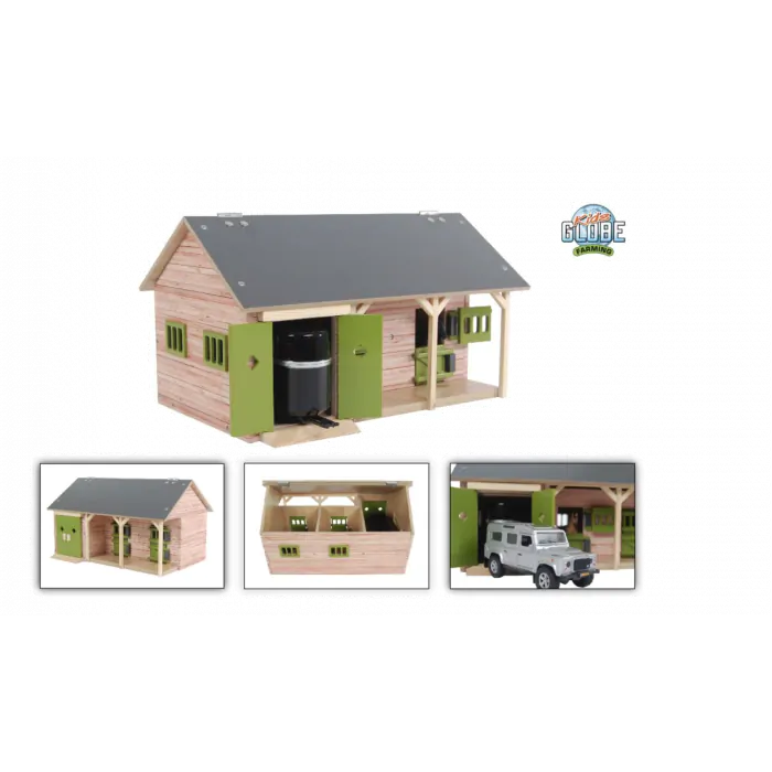 Kids Globe Farming Pferdestall mit 2 Boxen und Stauraum 1:32 610249