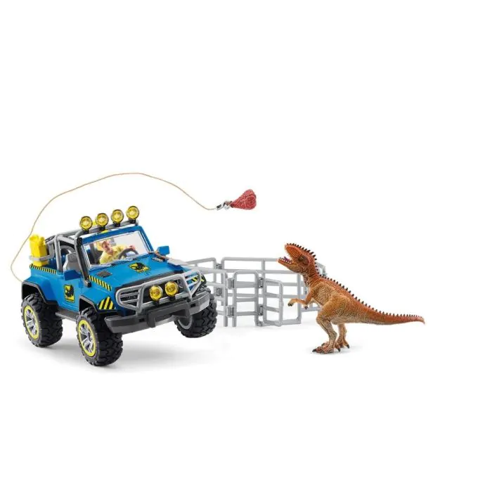 Schleich Dinosaurier Geländewagen mit Dino Außenposten 41464 