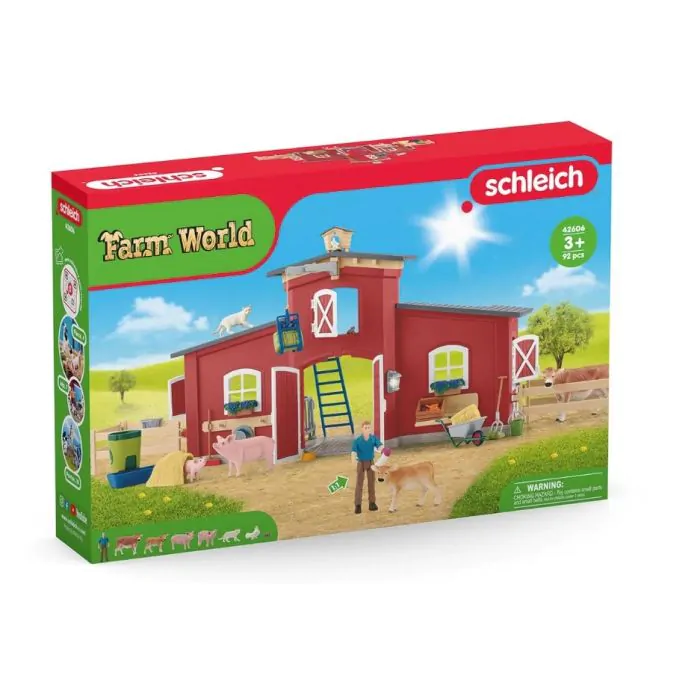 Schleich Farm World Große Farm mit Tieren und Zubehör 42606