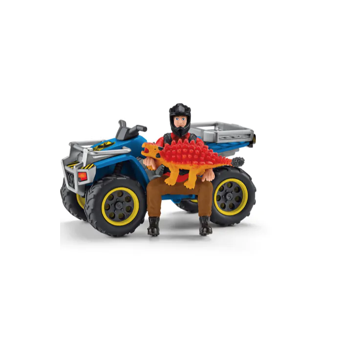 Schleich Dinosaurier Flucht auf quad vor velociraptor 41466 