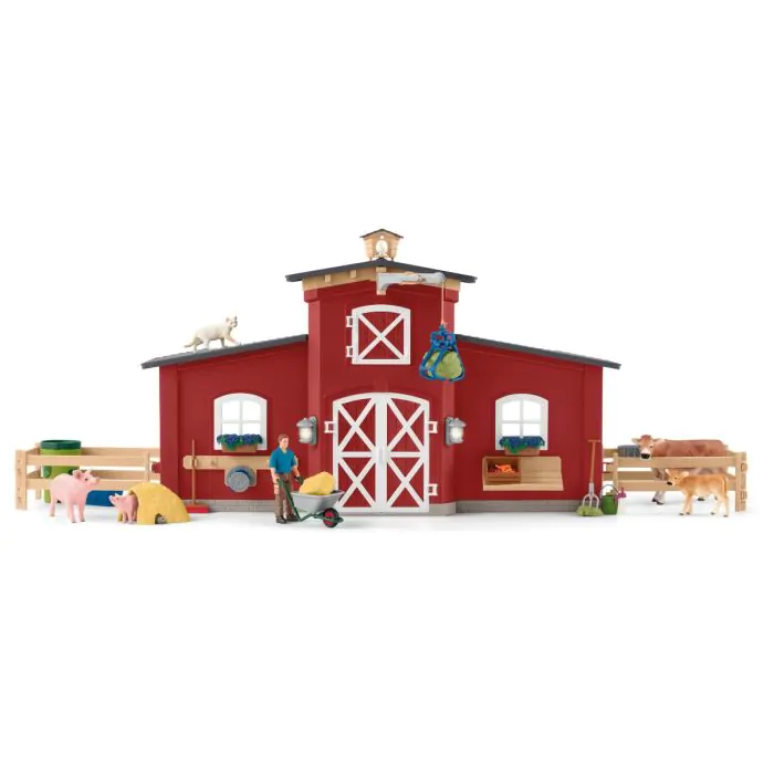 Schleich Farm World Große Farm mit Tieren und Zubehör 42606