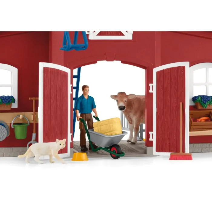 Schleich Farm World Große Farm mit Tieren und Zubehör 42606