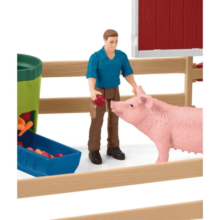 Schleich Farm World Große Farm mit Tieren und Zubehör 42606