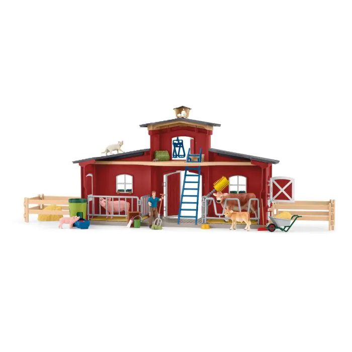 Schleich Farm World Große Farm mit Tieren und Zubehör 42606
