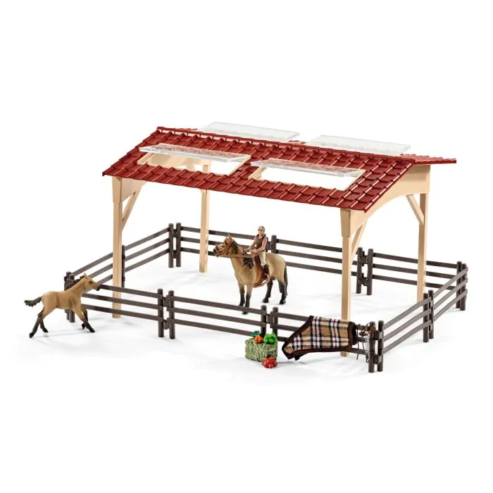 Schleich Horse Club Pferdestall mit Pferden und Zubehör 42195