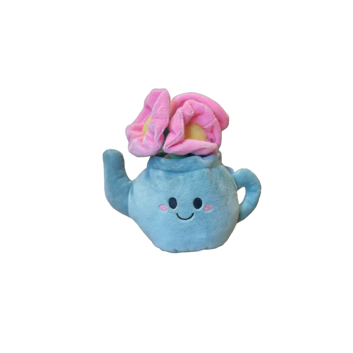 Take me home Pflanzen Plüsch Teekanne Blau 18 cm 660672