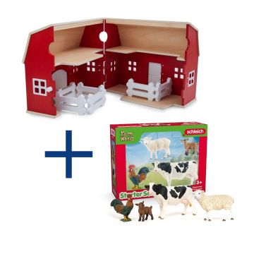 Schleich Bundle #1 Farm World Holz-Bauernhaus 42602 + Farm World Bauernhof Starter-Set 42729