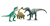 Schleich Dinosaurus Angriff des Dino Trios 72203 Exklusiv