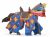 Papo History Lilie Streitross, blau 39787