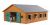 Kids Globe Pferdestall Holz Braun mit 7 Boxen 610195