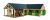 Kids Globe Pferdestall mit 3 Boxen und Abstellraum 1:24 braun 610211