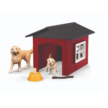 Schleich Farm World Hundehütte mit Golden Retrievers 42722