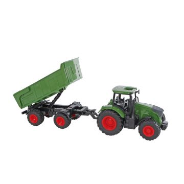 Kids Globe Farming Traktor mit Anhänger grün 41 cm 540520