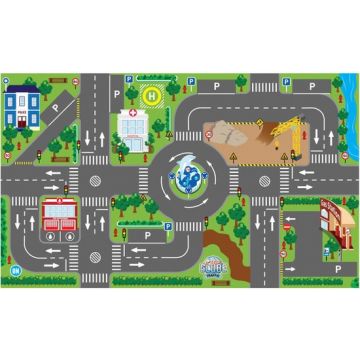 Kids Globe Traffic Verkehrsteppich mit LED-Beleuchtung 570271 