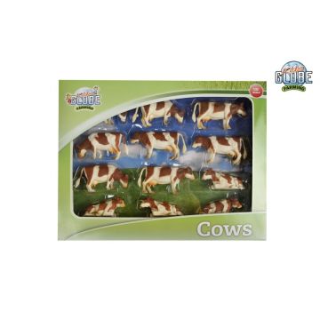 Kids Glober Farming Kühe Rot liegend und stehend, 12 Stück 1:32 571968