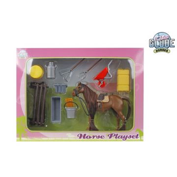 Kids Globe Horses Spielset mit Pferd und Zubehör 13cm 640120