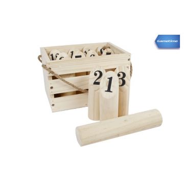 Gametime Zahlenwurfspiel Junior Wood Natural 14-teilig