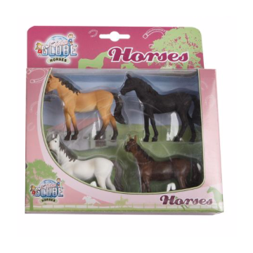 Kids Globe Horses 4 Pferde 1:32 2ass 640085