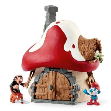 Schleich Schlümpfe Schlumpf Haus mit 2 Figuren 20803