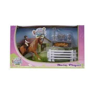 Kids Globe Spielset Pferd mit Reiter und Zubehör 640073