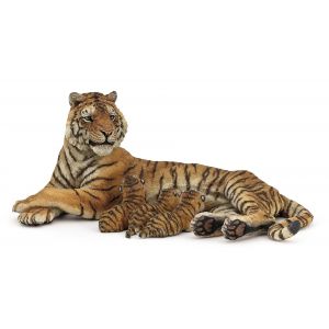 Papo Wild Life Liegende Tigerin mit Babies 50156