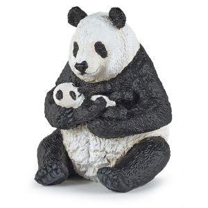 Papo Wild Life Zittende Panda met Jong 50196