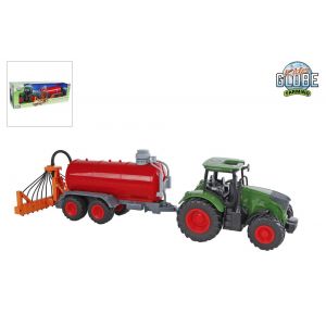Kids Globe Farming Traktor mit Gülletank grün/rot 49cm 540521