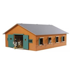 Kids Globe Pferdestall Holz Braun mit 7 Boxen 610195