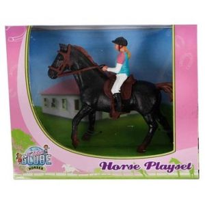 Kids Globe Dunkelbraunes Pferd mit Amazon 640078