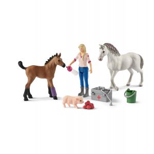 Schleich Farm World Arztbesuch bei stute und fohlen 42486