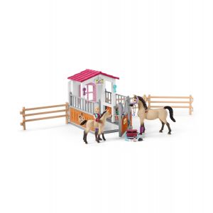 Schleich 42369 Pferdebox mit arabischen Pferde und pflegerin
