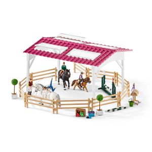 Schleich 42389 Reitschule mit Reiter und Pferde