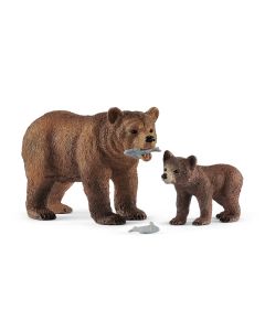 Schleich Wild Life Grizzlybär-Mutter mit Jungem 42473 