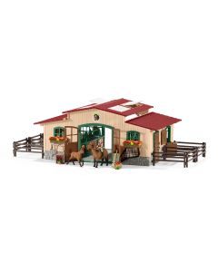 Schleich Horse Club Pferdestall mit Pferden und Zubehör 42195