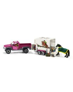 Schleich Horse Club Pickup mit Pferdeanhänger 42346 
